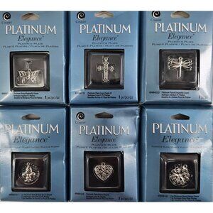 Cousin Platinum Elegance Set of 6 Pendant Charms New In Packages